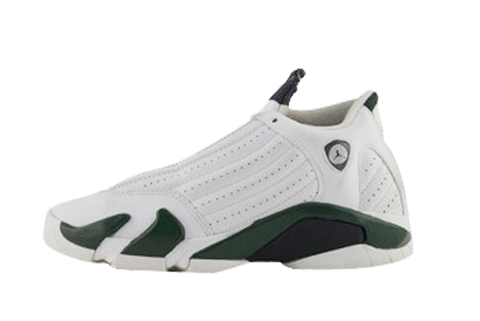 Jordan 14 green and top white