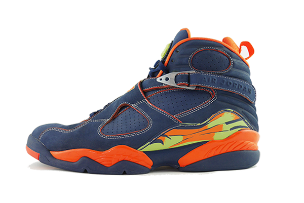 Navy blue and orange jordan 8 Outlet