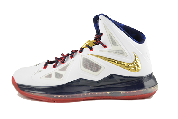 Lebron 10 sales white and gold