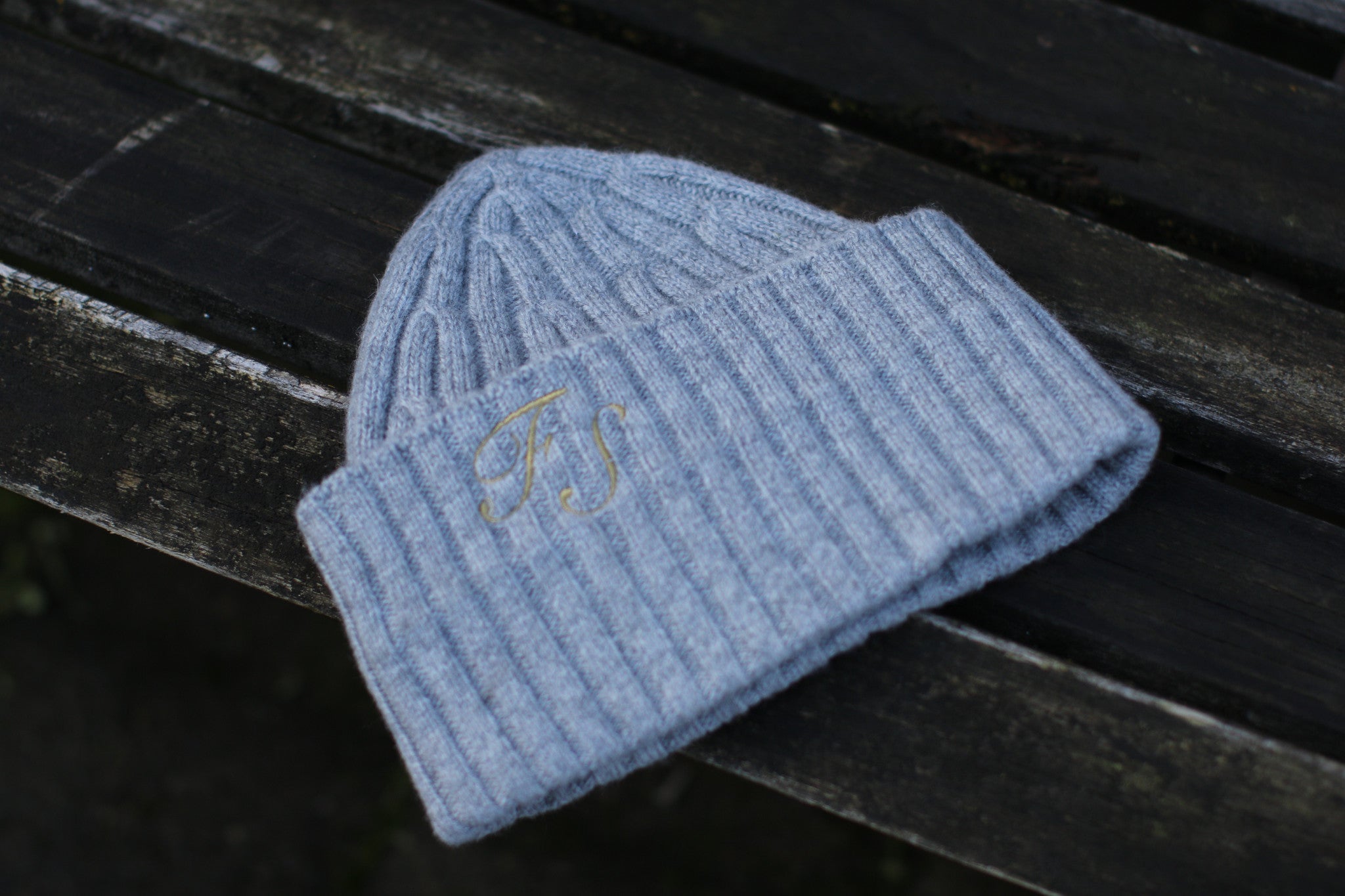 Grey Knit FS Beanie